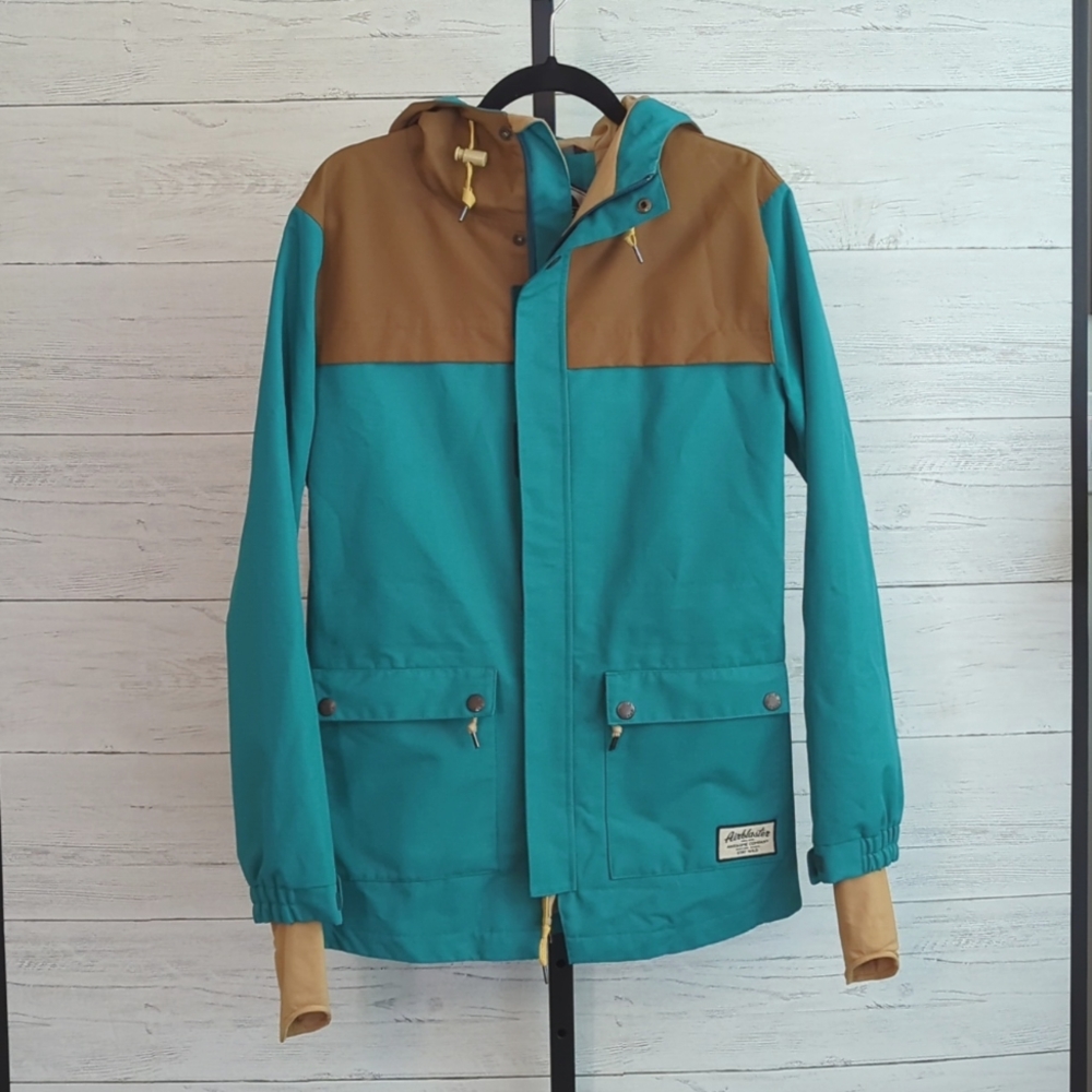 Airblaster Billy Jean Freedom Stay Wild Shell Snowboard Ski Jacket Green Blue